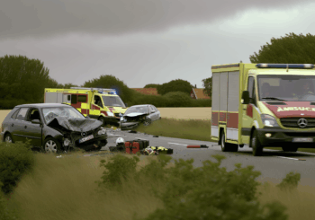 Alvorligt færdselsuheld på Ringkøbingvej ved Bækmarksbro